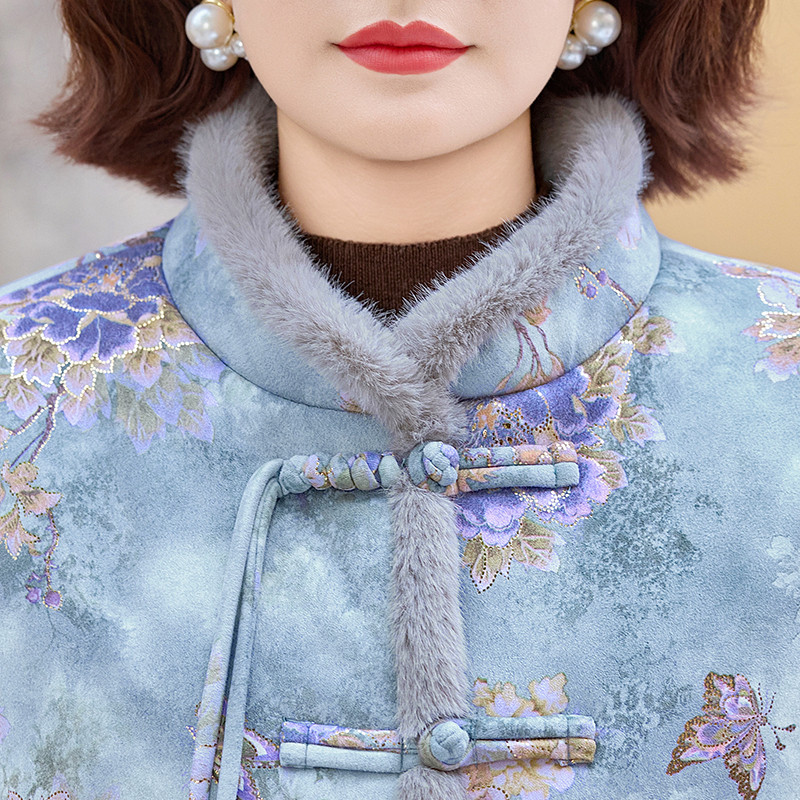 新中式妈妈冬装加绒外套洋气国风棉衣中老年女装保暖棉袄加厚棉服,淘宝优惠券,粉丝福利购,淘宝优惠卷