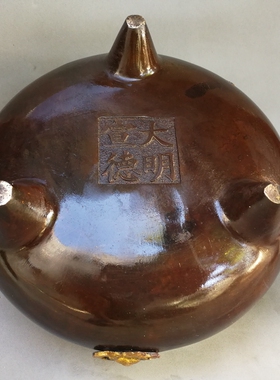 纯铜香炉招财供奉摆件五福临门