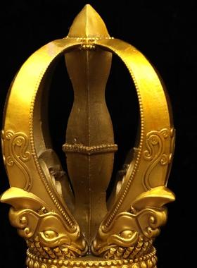 尼泊尔工艺黄铜五股金刚摆件