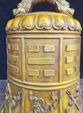 纯铜八仙寺庙铜钟铜器工艺品挂件