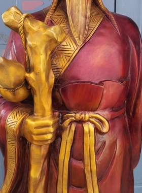 纯铜孙思邈药王医圣黄铜神医药店诊所站像大号高175厘米