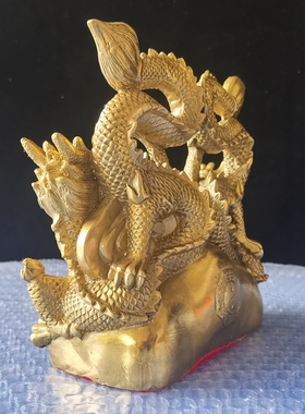 避火龙摆件解厨房西北乾位火烧天门三辟火龙辰龙纯铜龙型双龙汉龙