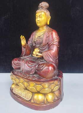 纯铜女娲娘娘圣母供奉摆件