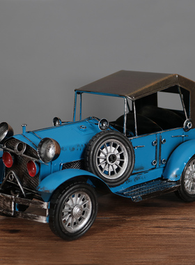 欧式风铁皮家居客厅电视柜老爷车