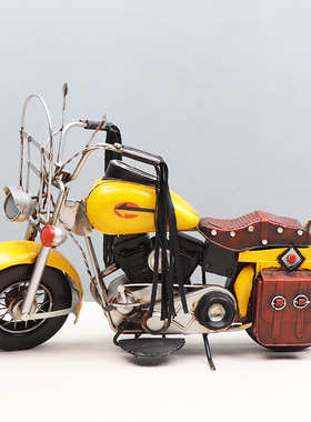 速发托古怀车老式印第安摩托旧客厅电视柜铁艺摩复车模型装饰摆件