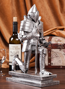 欧式风铁艺武士酒吧橱窗软装饰品