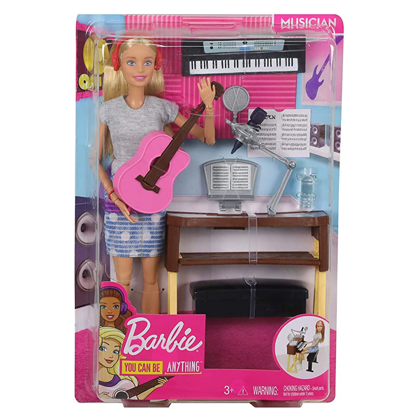 barbie娃娃音乐家套装仿真表演吉他 涛保庆玩具娃娃/配件