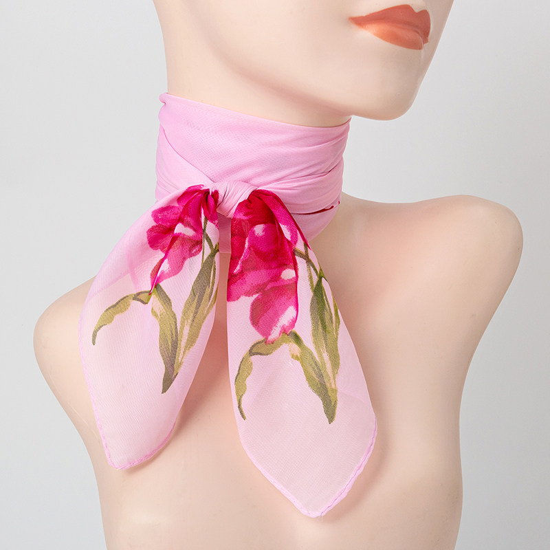 雪纺印花丝巾女春秋新款韩版百搭装饰小方巾围巾送妈妈妇女节礼物,淘宝优惠券,粉丝福利购,淘宝优惠卷