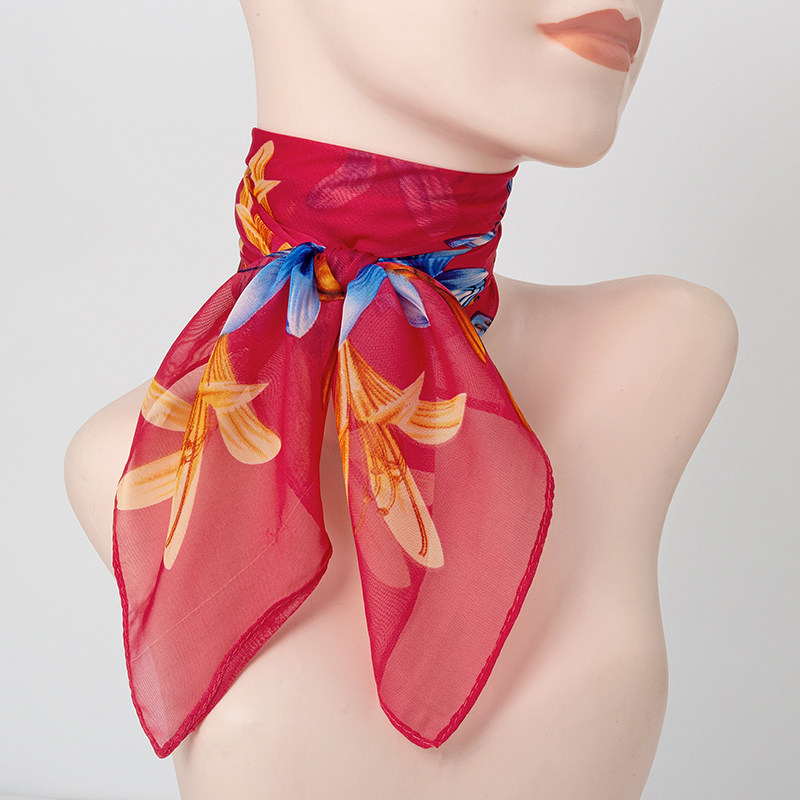 雪纺印花丝巾女春秋新款韩版百搭装饰小方巾围巾送妈妈妇女节礼物,淘宝优惠券,粉丝福利购,淘宝优惠卷