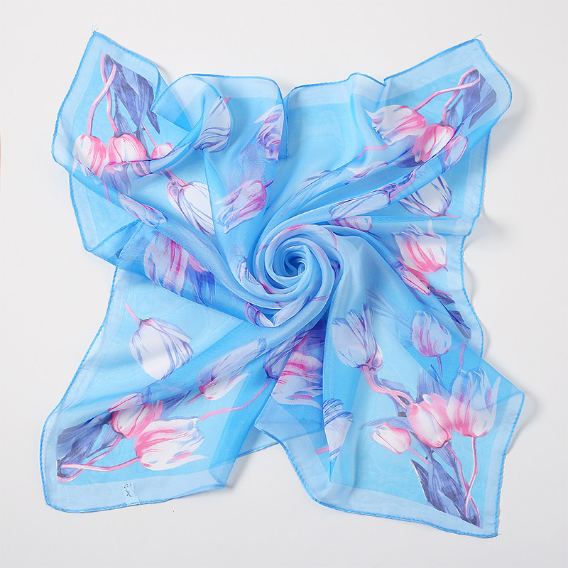 气质方巾女百搭装饰纱巾春夏轻薄透气雪纺印花护颈小方巾领巾围巾,淘宝优惠券,粉丝福利购,淘宝优惠卷