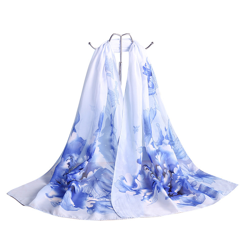 新品韩版百搭雪纺纱巾夏季小领巾印花丝巾围巾女轻薄长款披肩两用,淘宝优惠券,粉丝福利购,淘宝优惠卷