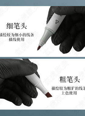 纹身手稿笔画图皮肤构图