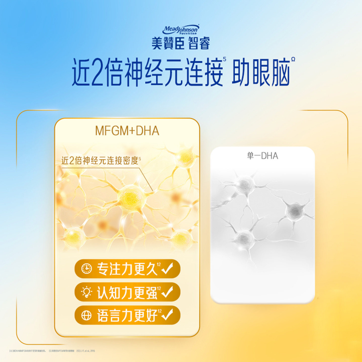 美赞臣智睿HMO婴幼儿配方奶粉Neuropro 2段400g/罐