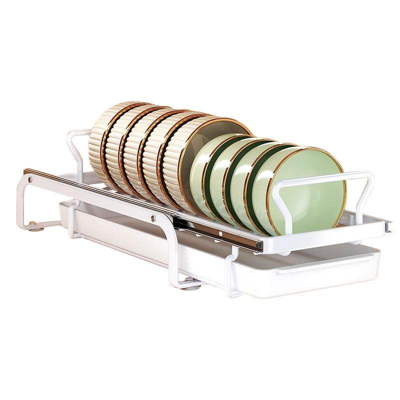 厨房抽拉碗碟架橱柜收纳碗架可伸缩拉篮抽屉式碗筷盘子沥水置物架,淘宝优惠券,粉丝福利购,淘宝优惠卷