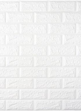 3d立体墙贴纸壁墙纸自粘泡沫砖纹装饰防水防潮可擦洗防撞背包邮