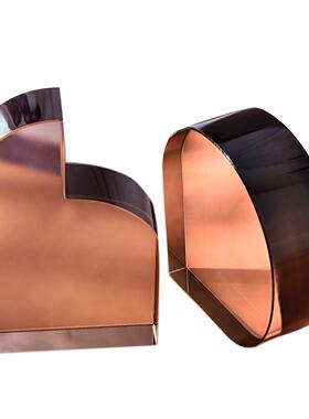 现代简约水晶摆件电镀香槟色书靠4cm5cm一对家居软装彩色方块书档