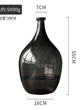 视远马醉木玻璃花瓶玄关轻奢创意摆件批发入户北欧客厅装饰高级感