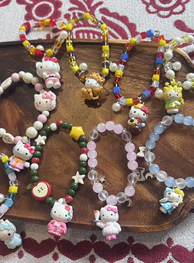 kittyY2K日韩水晶串珠弹力手链