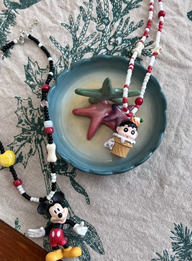 米老鼠冰淇淋小新可爱短款项链