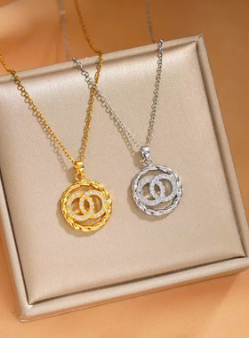 【钛钢】2镶钻锆石精致项链防掉色防过敏时尚百搭网红锁骨链饰品