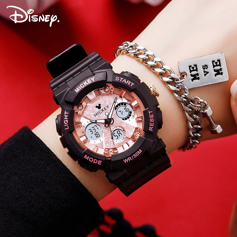 迪士尼女运动女款学生2022电子表 购酷手表国产腕表