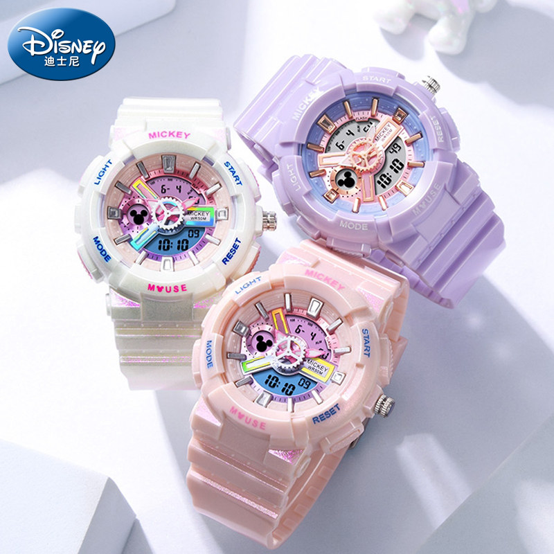 迪士尼女款学生初中高中女生手表 购酷手表国产腕表