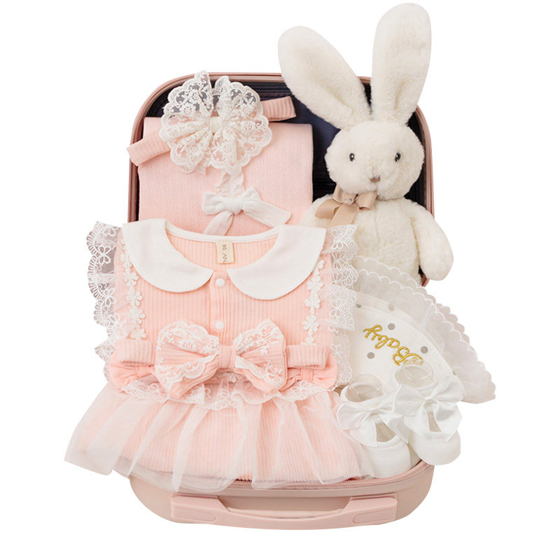 初生婴儿礼盒衣服套装公主新生见面礼女宝宝满月礼物百天送礼高档