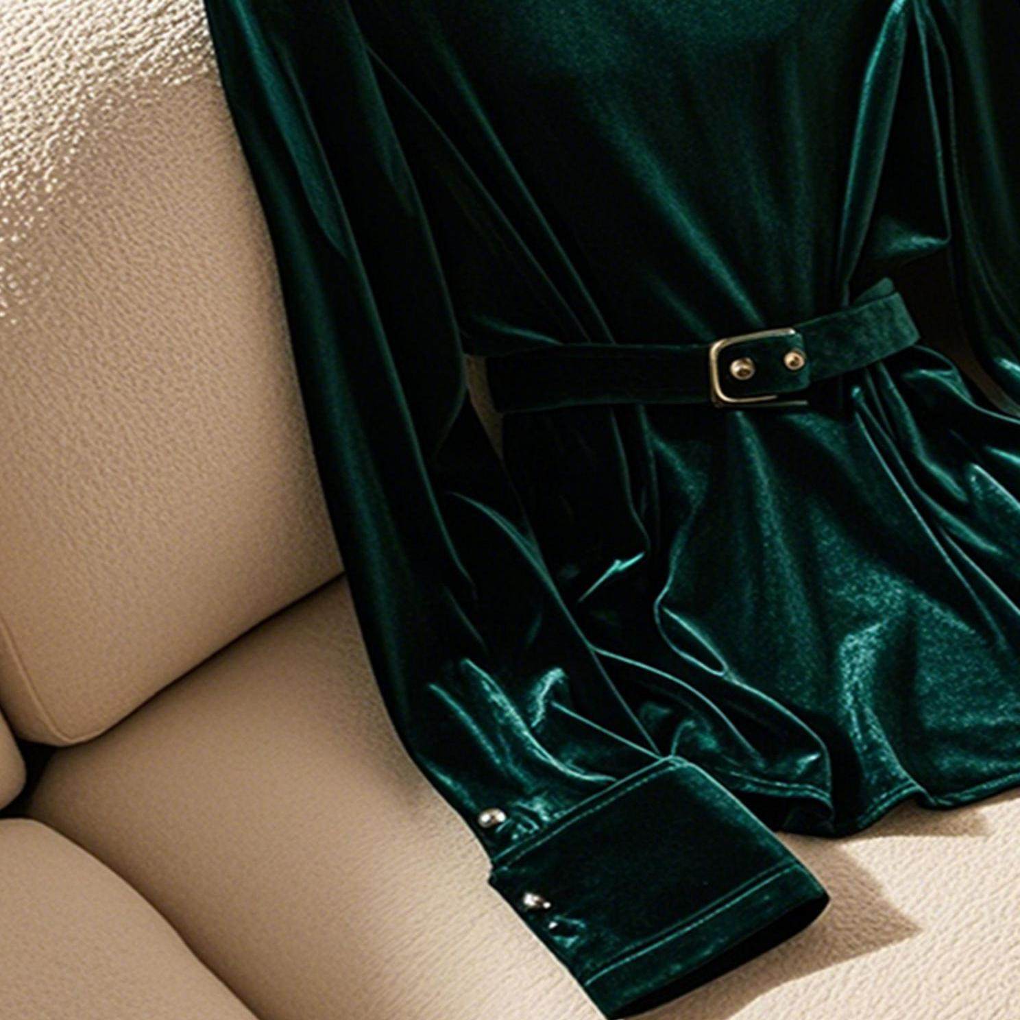 专柜撤回新款高端洋气减龄内搭打底衫绝美墨绿色高领丝绒衬衫女冬,淘宝优惠券,粉丝福利购,淘宝优惠卷