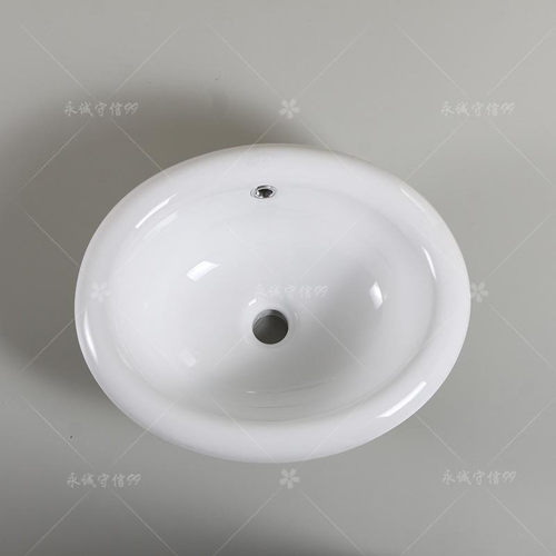 16/18/20/22寸大小尺寸椭圆型半嵌入式台上盆陶瓷洗脸盆艺术盆 - 图3