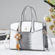 High-end and atmospheric commuter women's handbag 2026 new fashion crocodile pattern middle-aged mother's cross-body tote bag