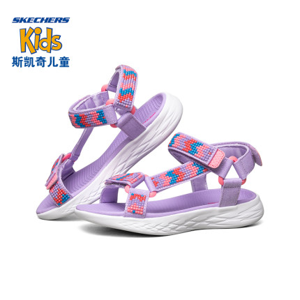 Skechers斯凯奇女童魔术贴凉鞋汪汪队联名童鞋夏季闪灯鞋运动百搭