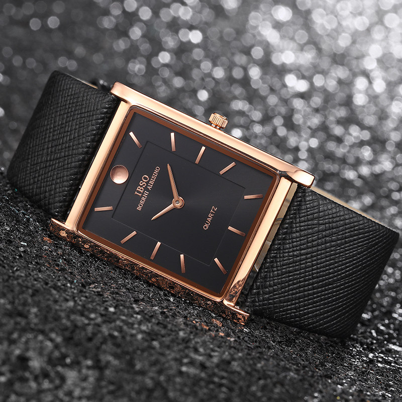 超薄新款方形正品ibso男防水男表 ibso爱彼思诺国产腕表