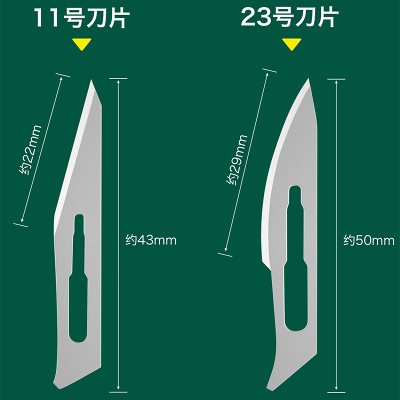 工业刀片11号23号刀片非手术手片34号雕刻维修刮毛次修边汽车贴膜 - 图2