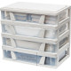 Flat drawer-type trundle bed storage box