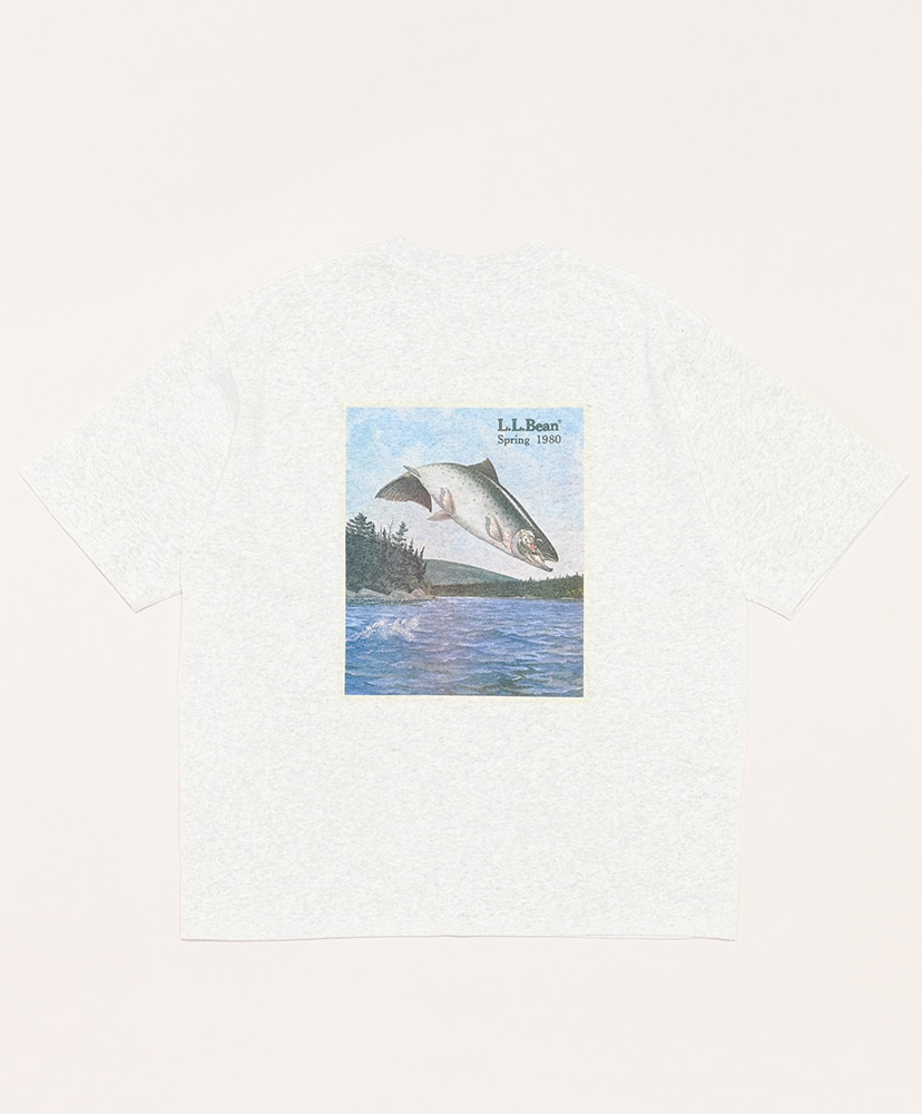 【代购】L.L.BEAN 24ss 日本限定 Catalog trout tee 复古印花T恤 - 图1