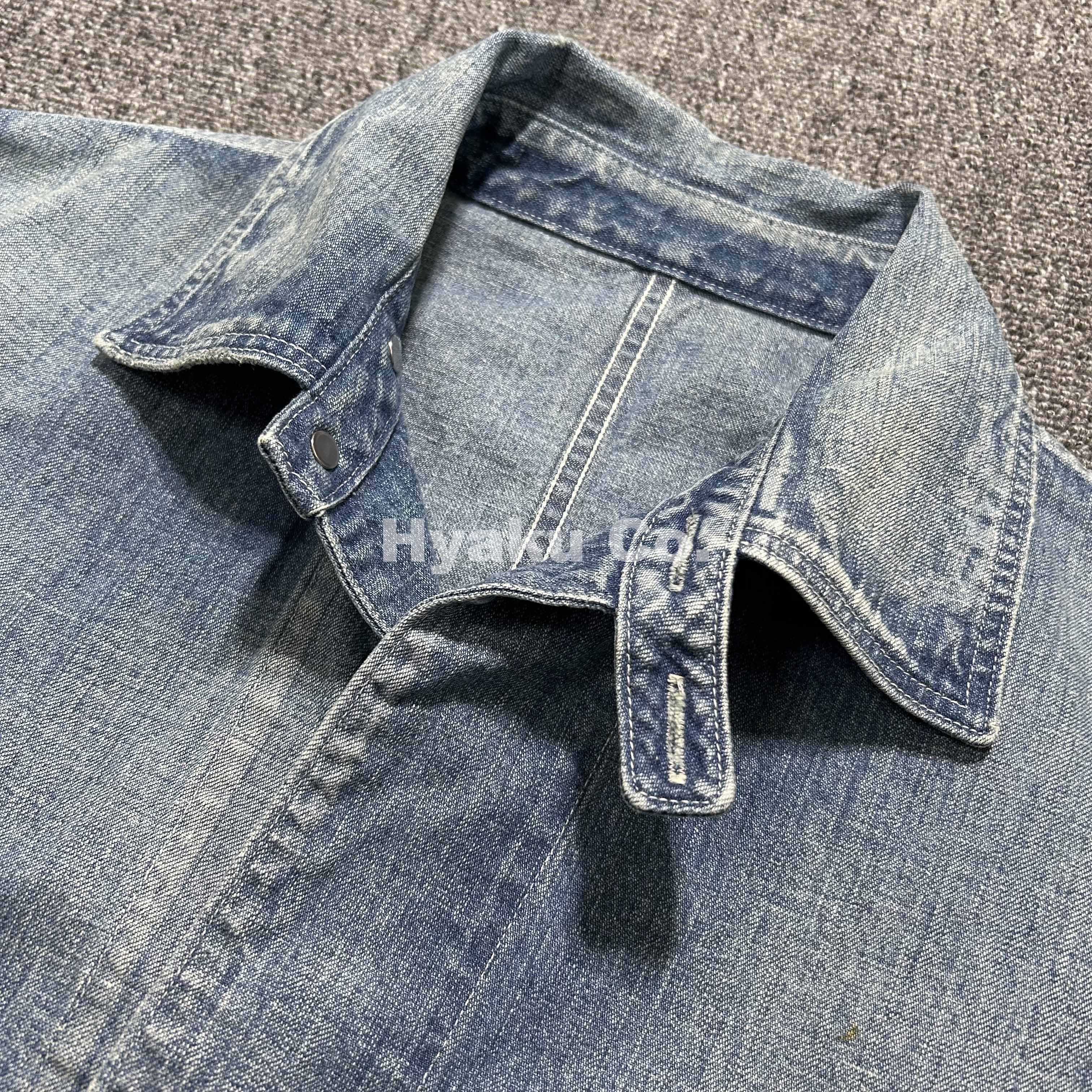 【现货】APRESSE 24ss denim coverall水洗油渍复古牛仔夹克-图2