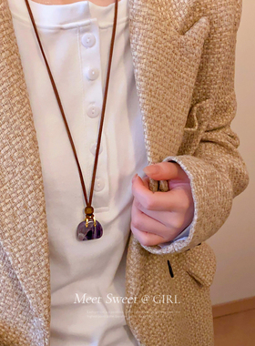 复古包包长款毛衣链轻奢高级感大气高档秋冬项链毛衣挂件配饰女