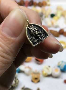 藏式紫金利马铜扎基拉姆吊坠挂件挂饰特色diy手串文玩配件配饰