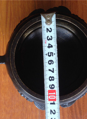 二手日本进口三足香炉高浮雕花鸟