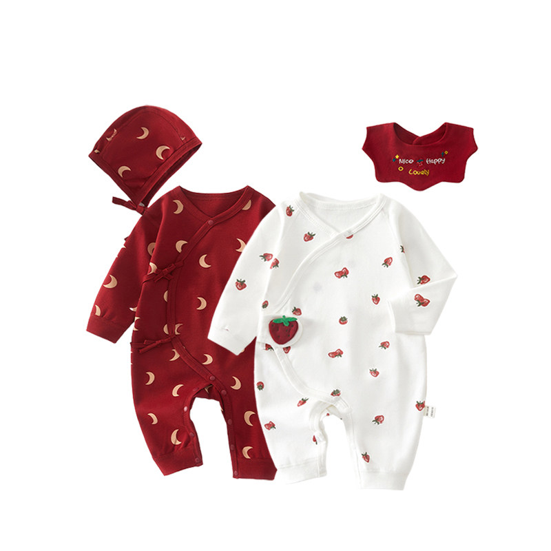 新生婴儿儿衣服纯棉初生宝宝和尚服婴儿连体衣薄款春秋季无骨哈衣,淘宝优惠券,粉丝福利购,淘宝优惠卷