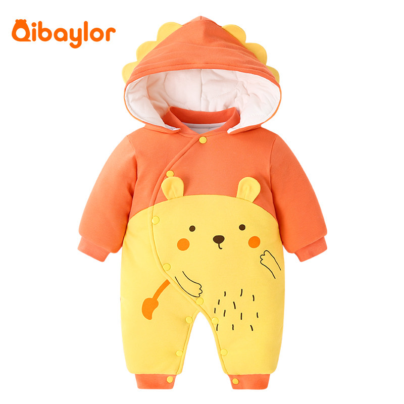 连体衣服秋冬季套装宝宝加厚棉衣 qibaylor七贝乐连身衣/爬服/哈衣