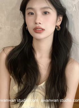 阿婉Wan 彩色水晶缠绕串珠耳环法式小众设计感高级感耳饰