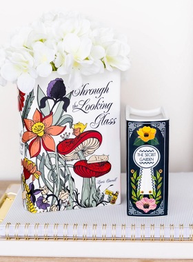 秘密花园陶瓷书本花瓶家居装饰