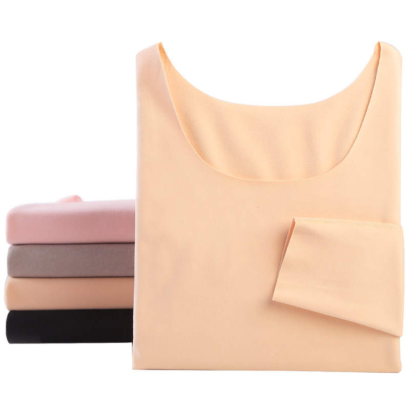 自发热无痕低领保暖内衣单件打底衫 怡芬芳保暖上装