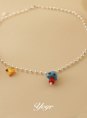 YOYR多巴胺彩色可爱童趣韩版项链