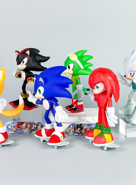 跨境热卖Sonic索尼克夏特超音鼠飞天鼠手办动漫公仔潮玩开窗盒卡