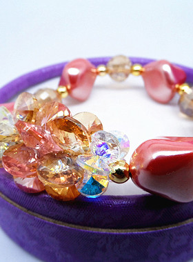 巴洛克大珍珠生日礼物水晶手链