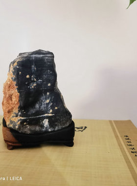 灵璧石精品灵壁石磬石莲花磬石原石纹石案头小品石小山形奇石摆件
