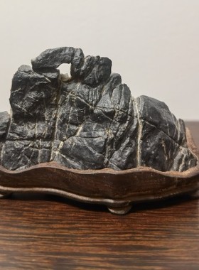 灵璧精品莲花石案头镇宅小摆件