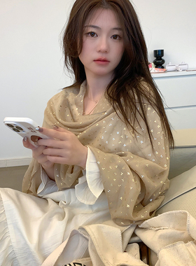 春秋夏花韩版女围巾丝巾